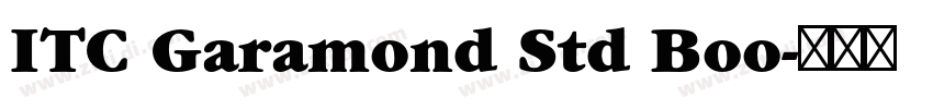 ITC Garamond Std Boo字体转换